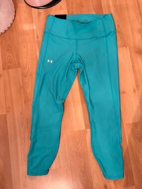 NWT Under Armour Teal Compression High Rise Ankle Legging Size L